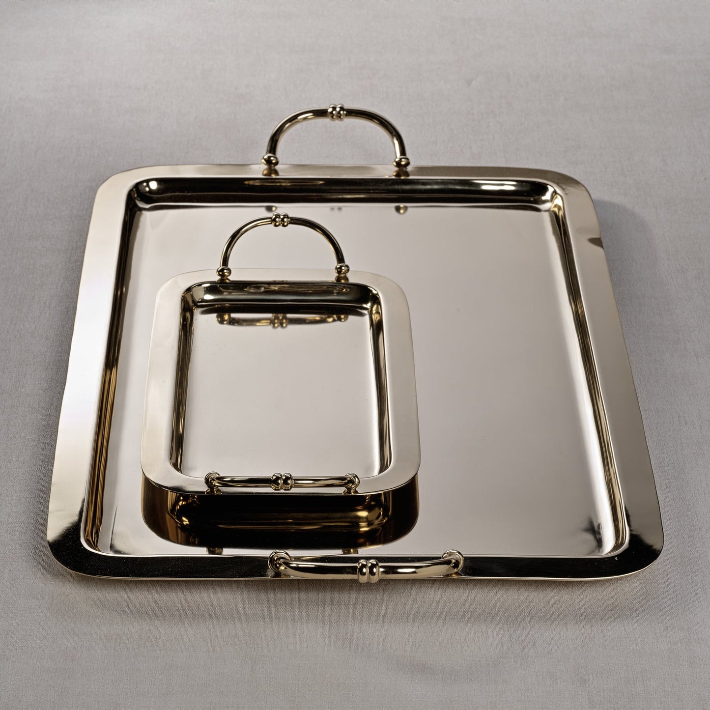 Manetta Steel & Brass Tray - Polished Gold - 5 sizes - Trays by Carlyle Avenue
