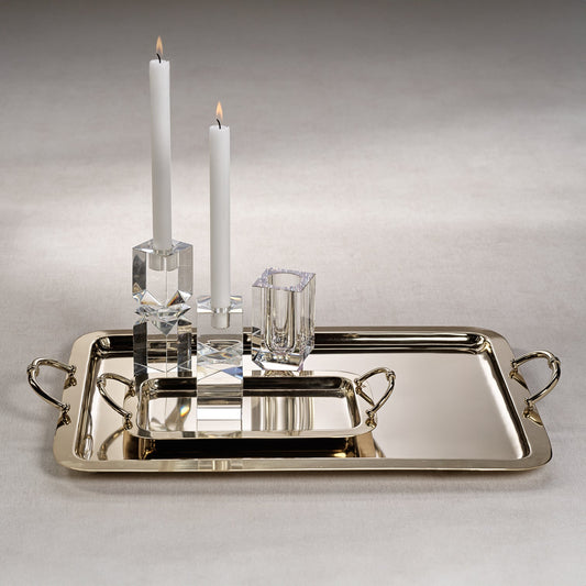 Manetta Steel & Brass Tray - Polished Gold - 5 sizes - Trays by Carlyle Avenue