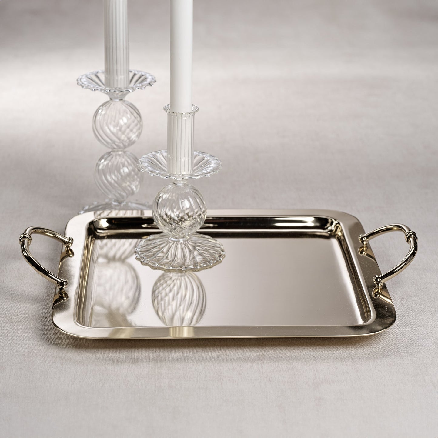Manetta Steel & Brass Tray - Polished Gold - 5 sizes - Trays by Carlyle Avenue
