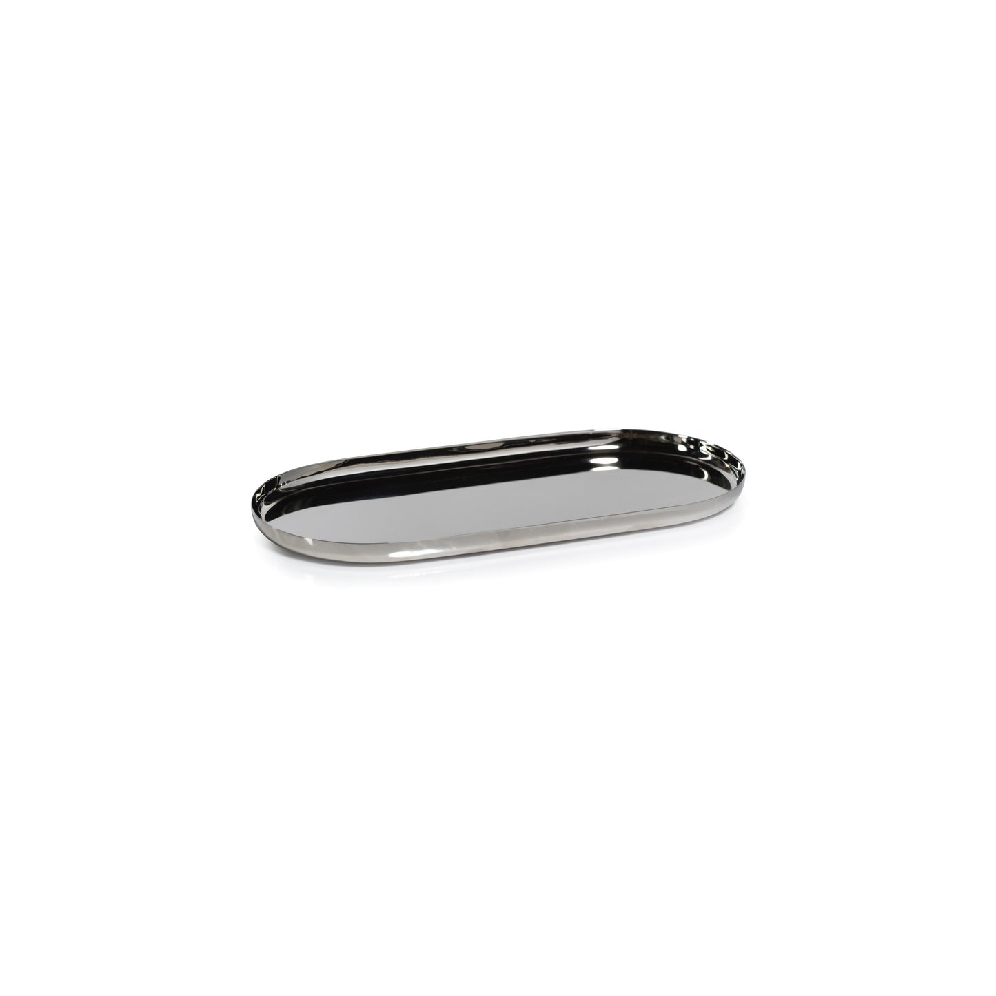 Park Lane Oval Tray - Polished Nickel - Trays by Carlyle Avenue