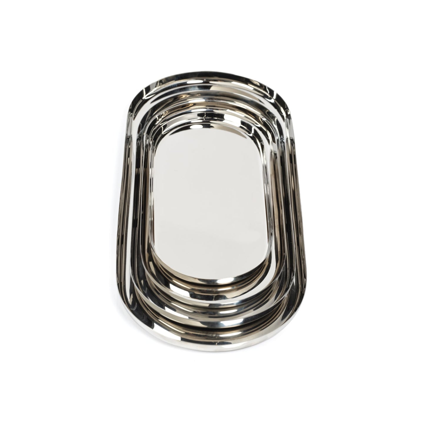 Park Lane Oval Tray - Polished Nickel - Trays by Carlyle Avenue