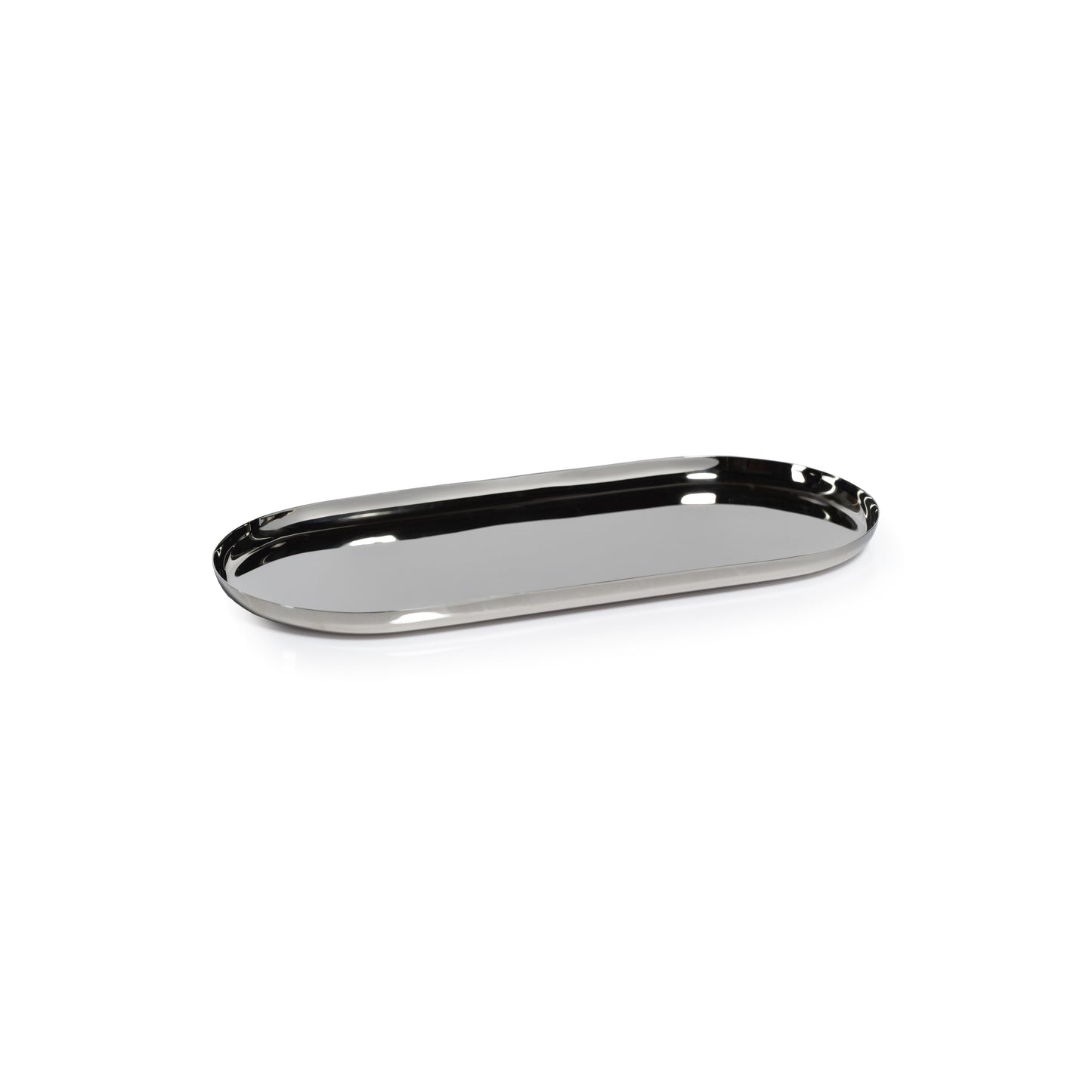 Park Lane Oval Tray - Polished Nickel - Trays by Carlyle Avenue