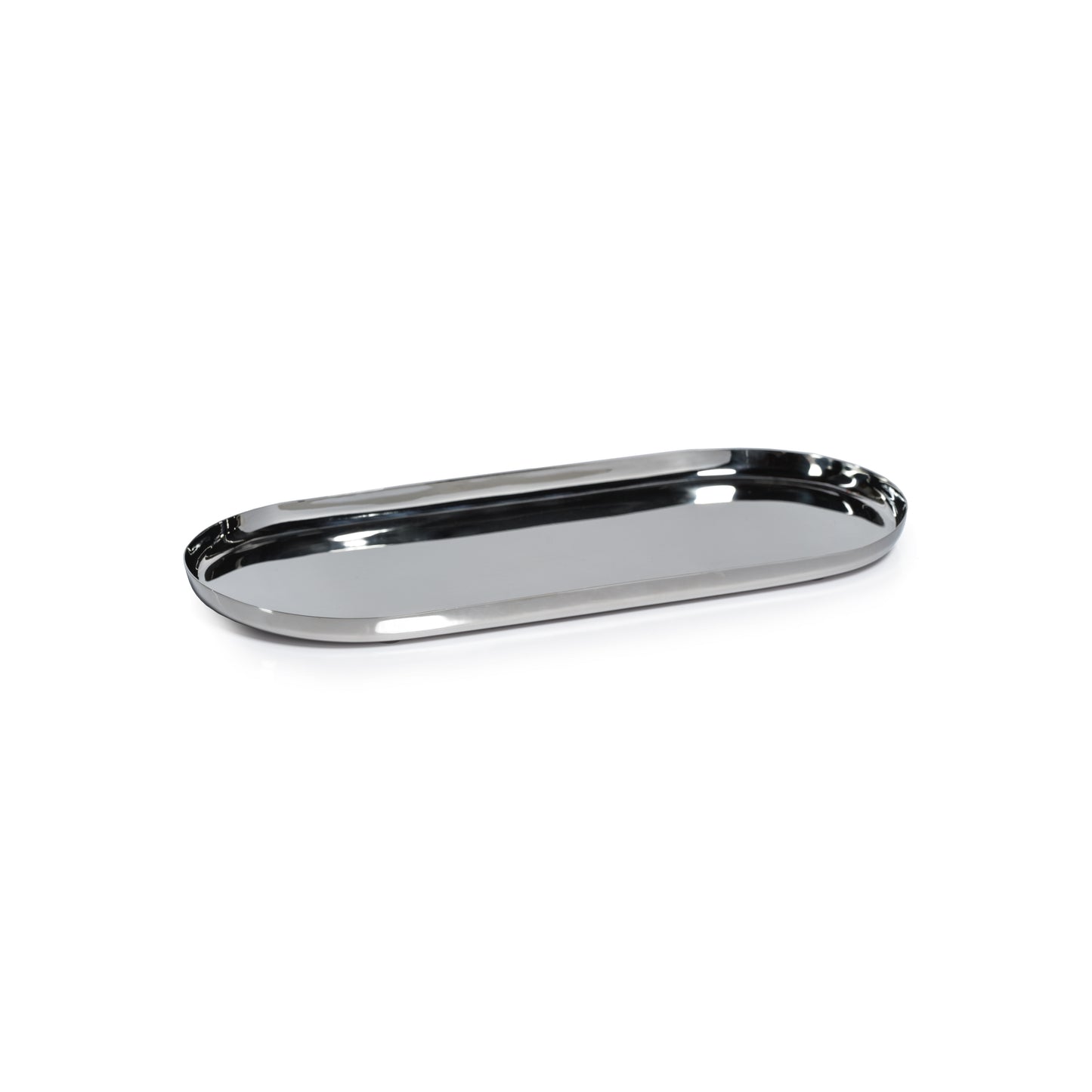 Park Lane Oval Tray - Polished Nickel - Trays by Carlyle Avenue