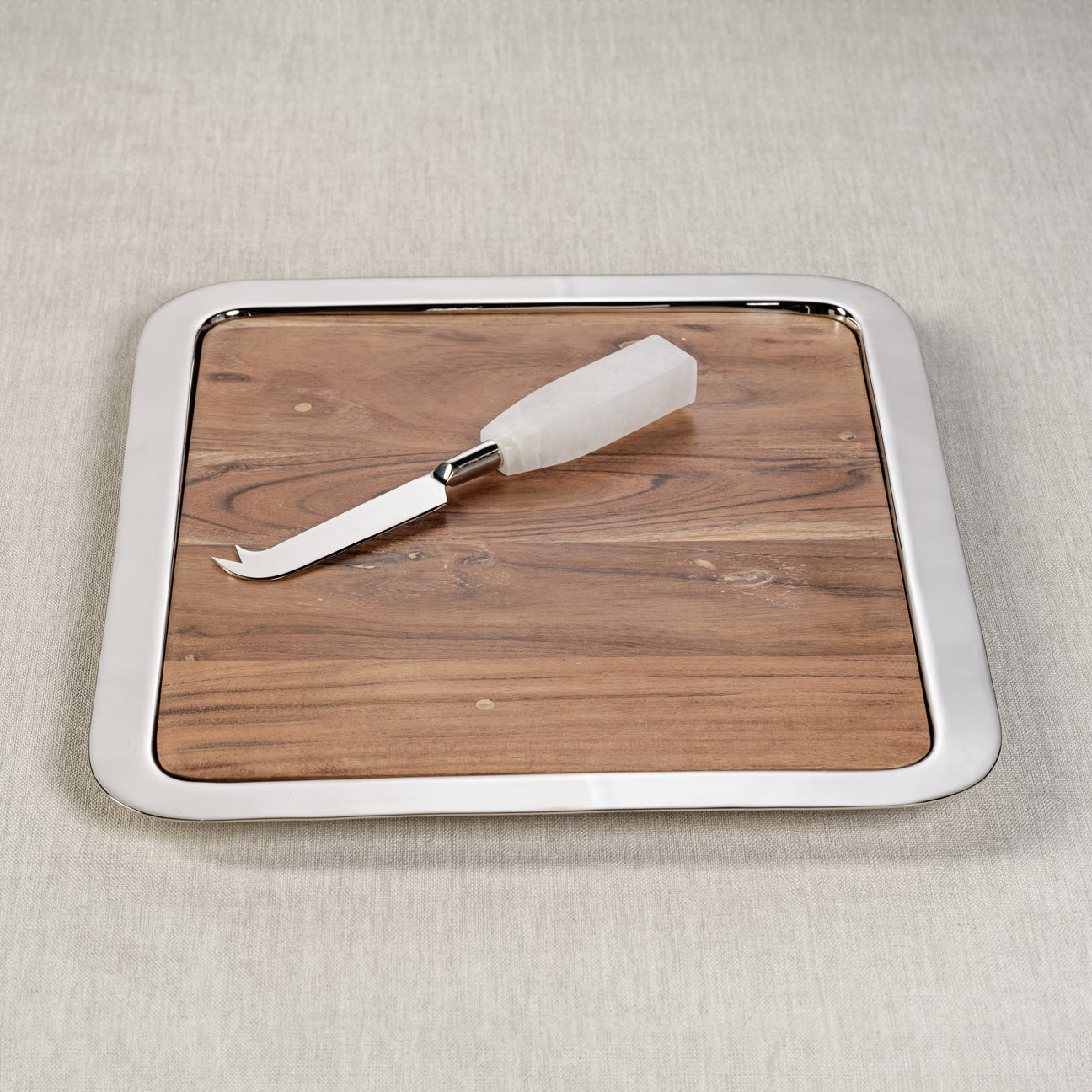 Brasserie Steel and Acacia Wood All-In-One Gastronomy Board - Trays by Carlyle Avenue