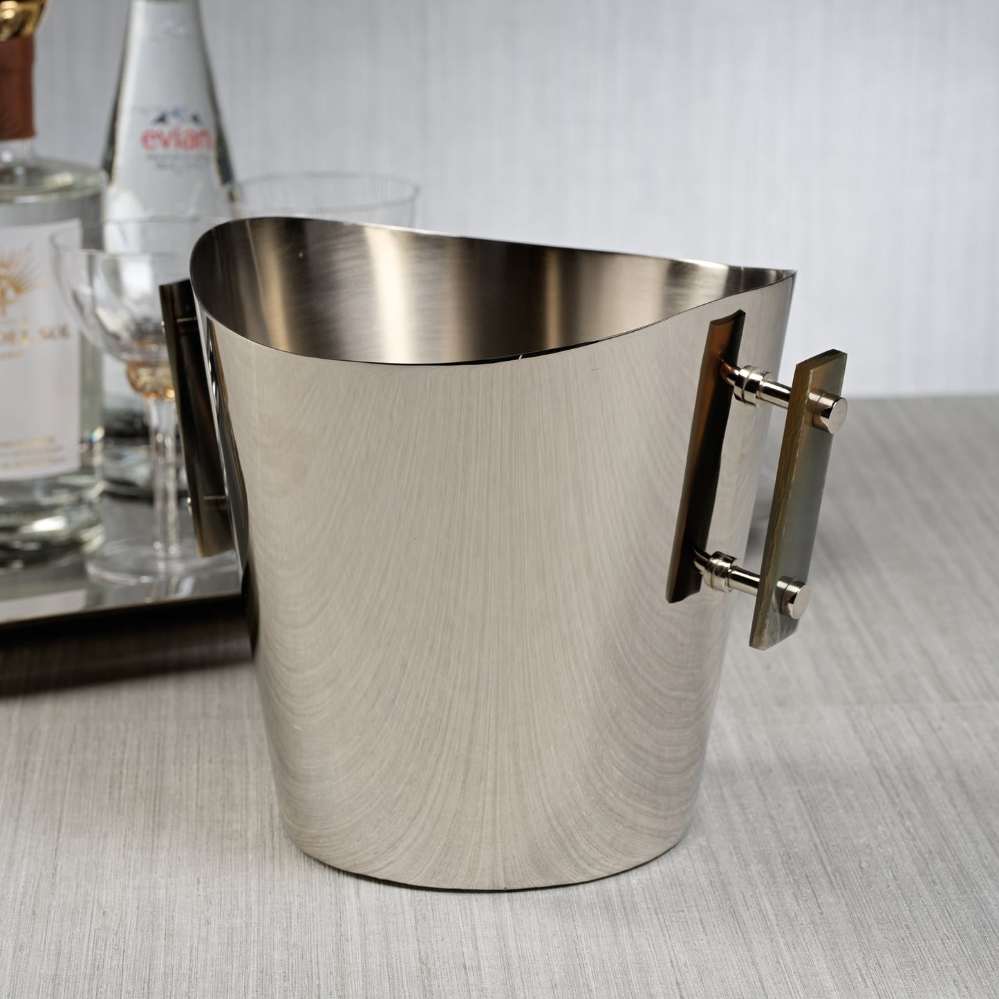 The Berkeley Wine Cooler / Ice Bucket with Horn Handles - Small - Ice Bucket by Carlyle Avenue