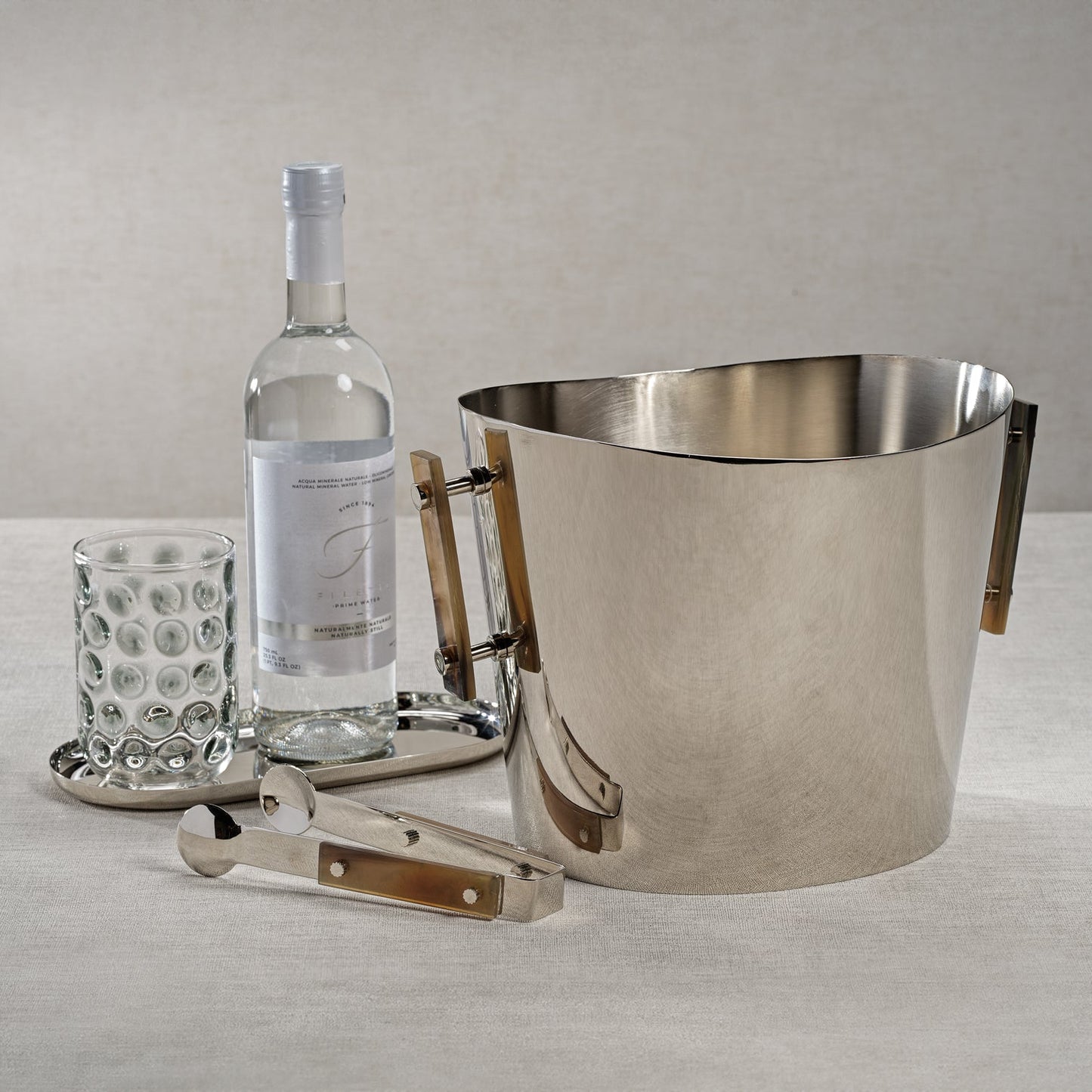 The Berkeley Wine Cooler / Ice Bucket with Horn Handles - Large - Ice Bucket by Carlyle Avenue