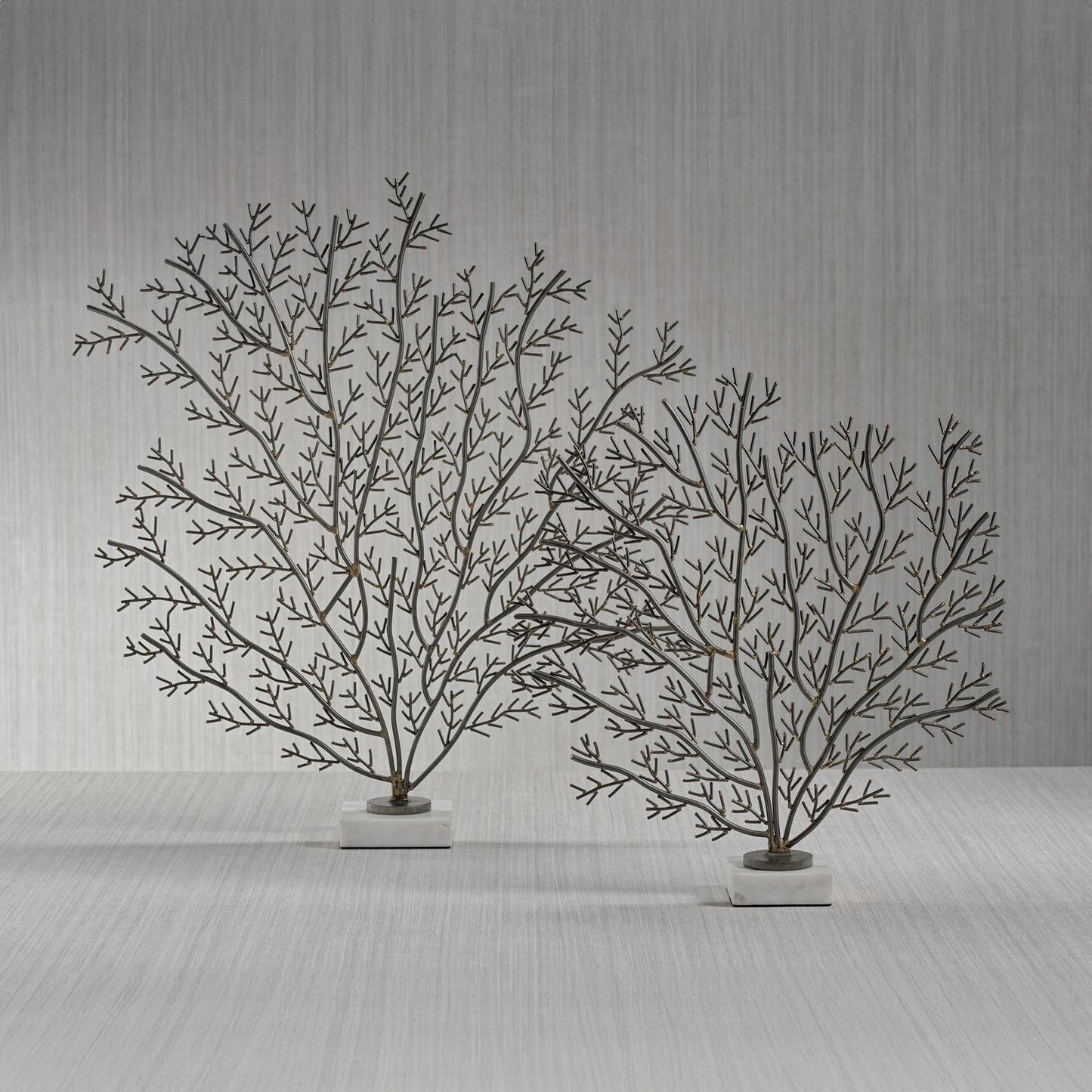 Coral Branch Metal Sculpture on Marble Base - Decorative Accessories by Carlyle Avenue