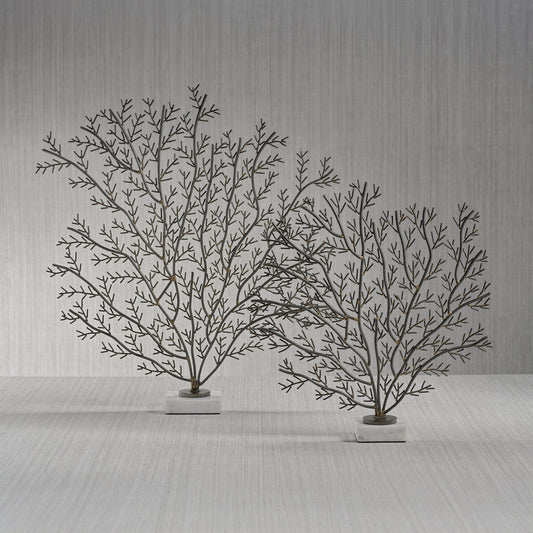 Coral Branch Metal Sculpture on Marble Base - Decorative Accessories by Carlyle Avenue