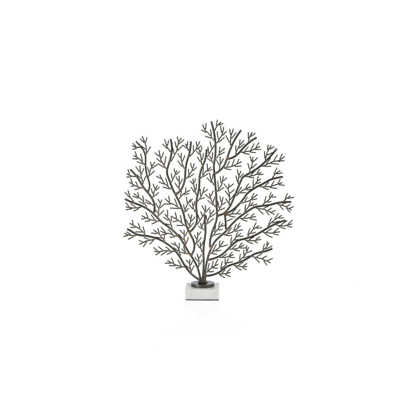 Coral Branch Metal Sculpture on Marble Base - Decorative Accessories by Carlyle Avenue