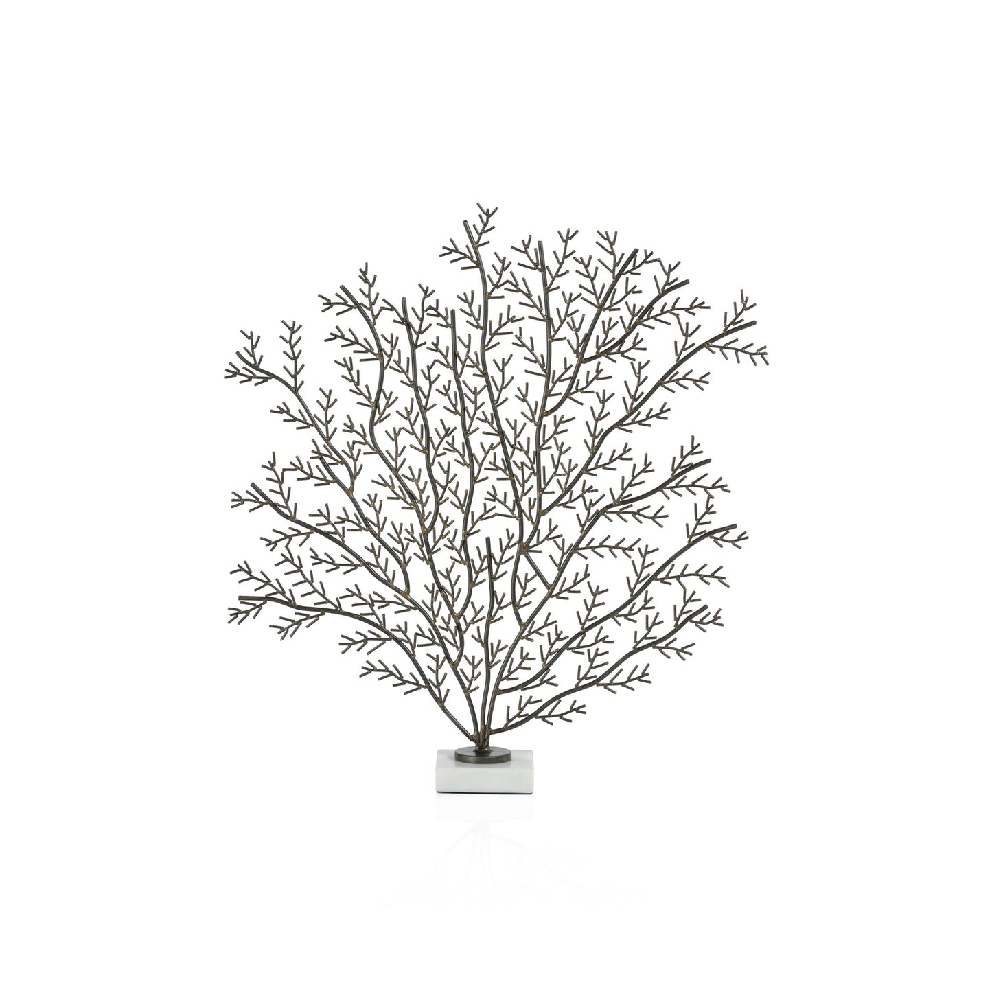 Coral Branch Metal Sculpture on Marble Base - Decorative Accessories by Carlyle Avenue
