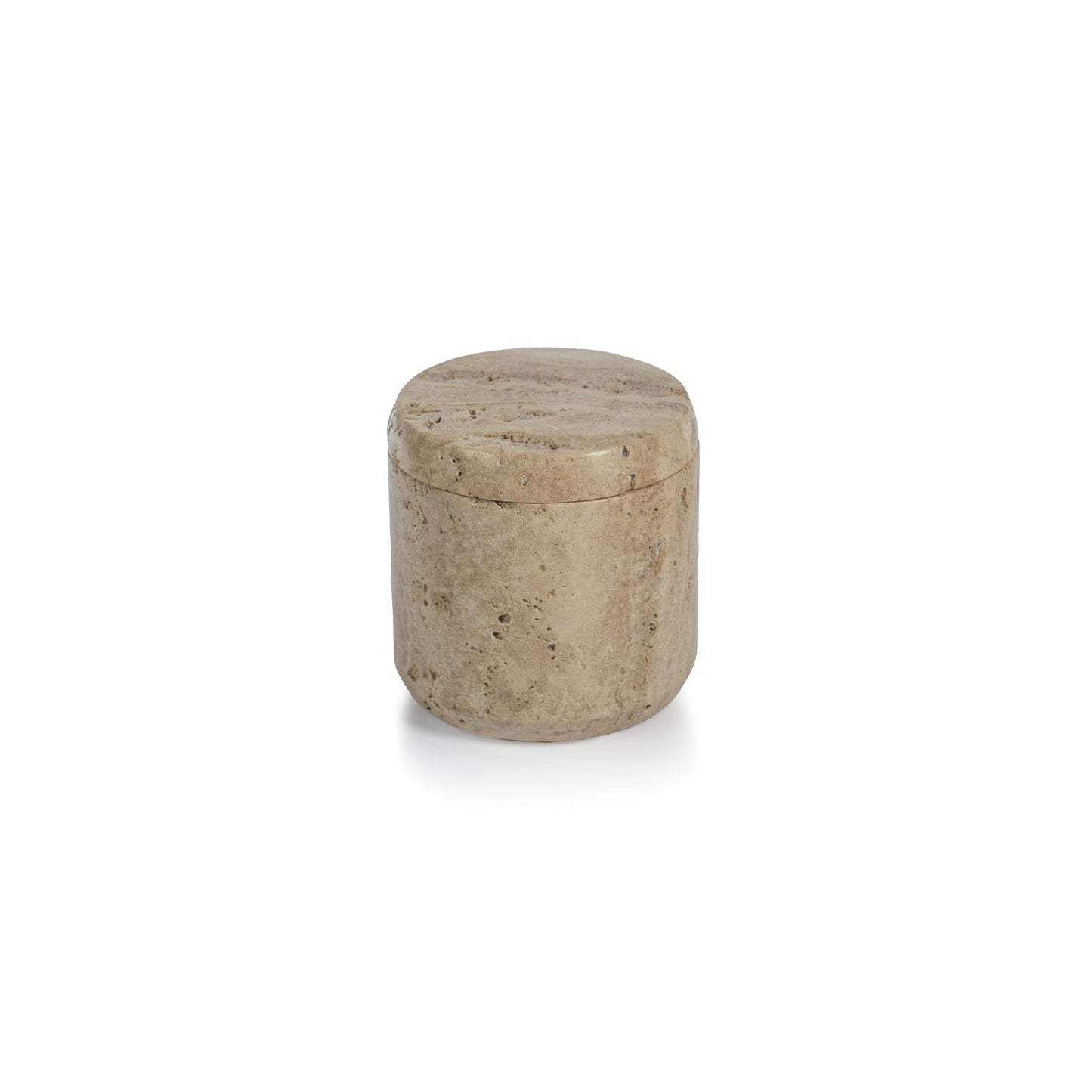 Travertine Marble Canister with Lid - Jar by Carlyle Avenue
