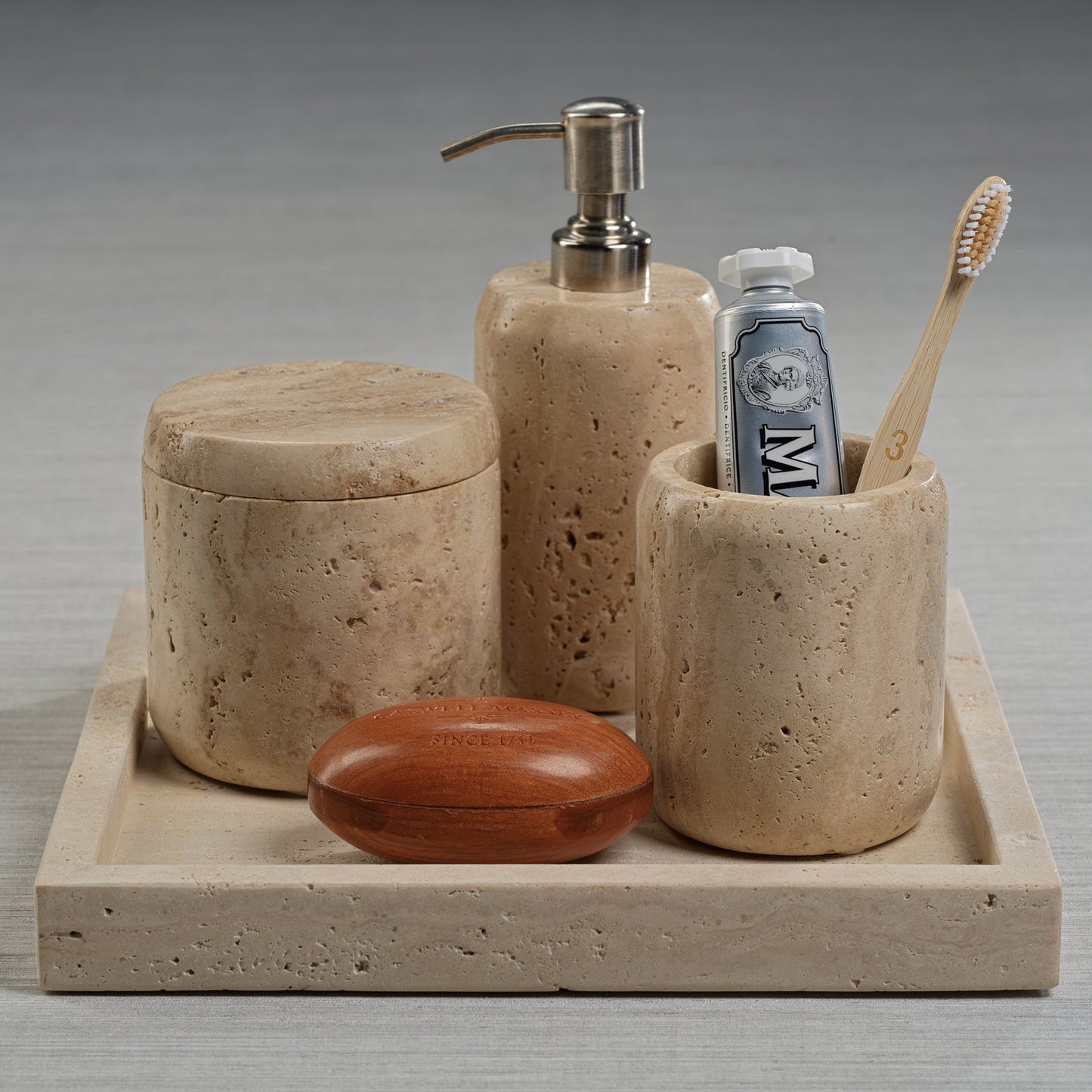 Travertine Marble Tray - 2 Sizes - Trays by Carlyle Avenue