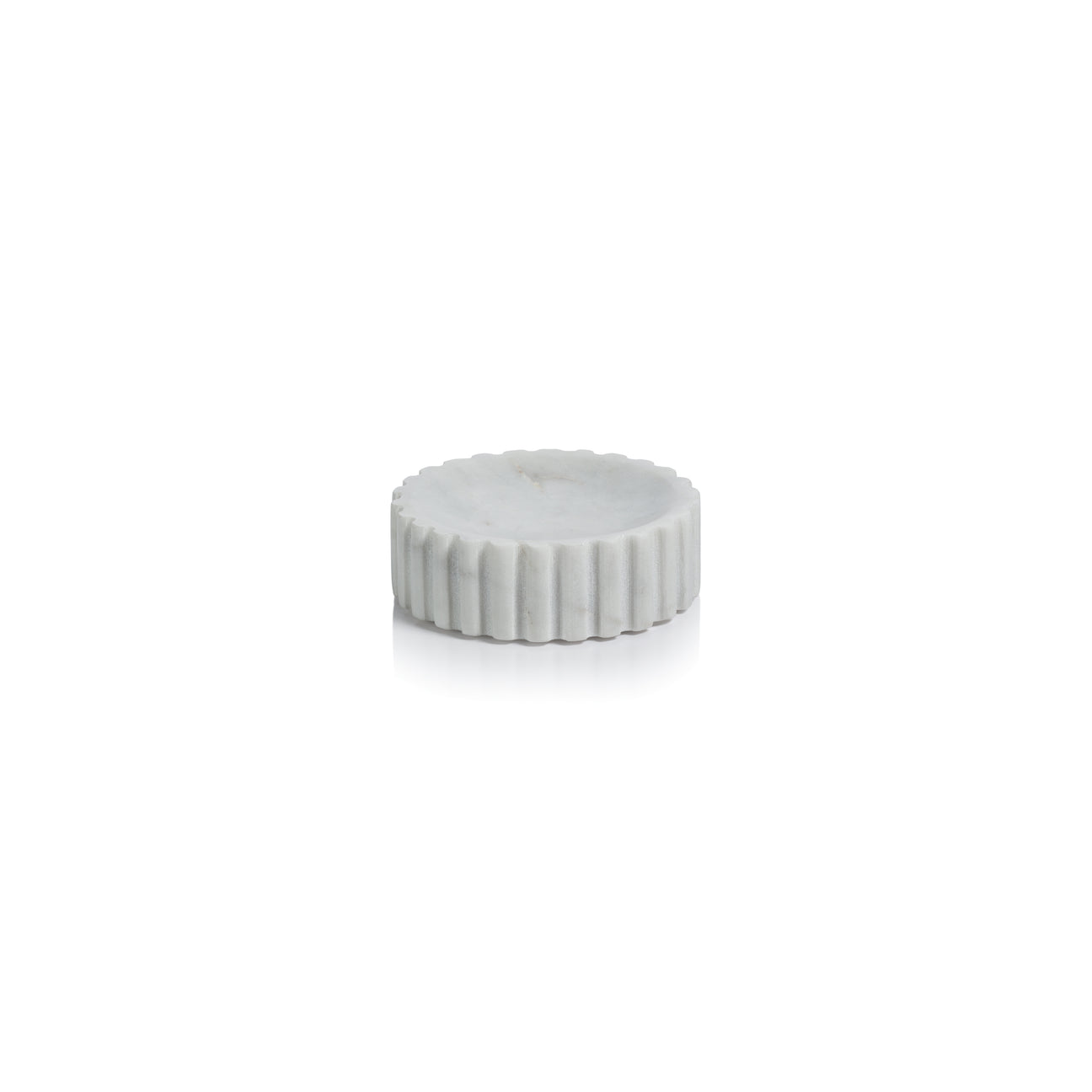 Camogli Fluted White Marble Soap Dish - Soap Dish by Carlyle Avenue