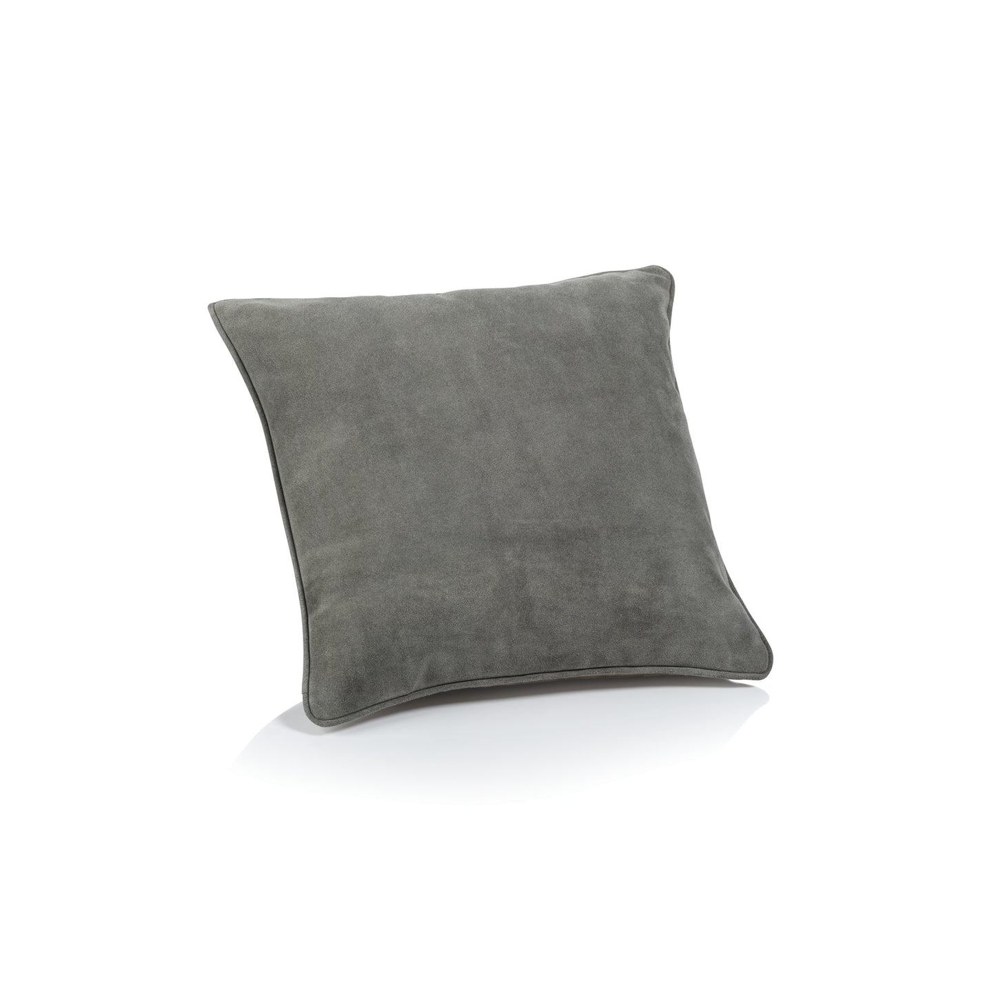 Suede Linen Blend Accent Pillow - Shoreline Gray - Throw Pillow by Carlyle Avenue