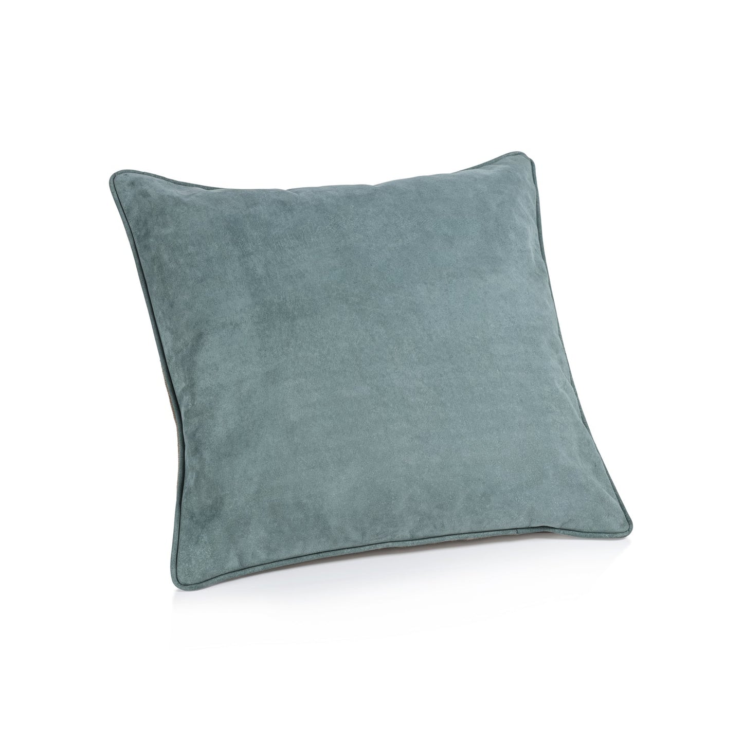 Suede Linen Blend Accent Pillow - Côte d'Azur Blue - Throw Pillow by Carlyle Avenue