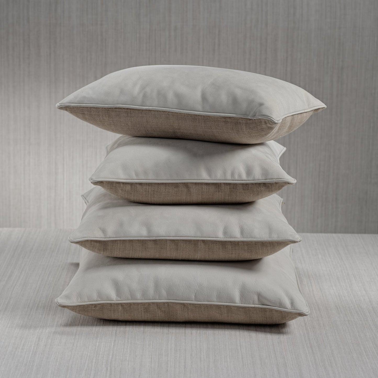 Suede Linen Blend Accent Pillow - Alabaster White - Throw Pillow by Carlyle Avenue