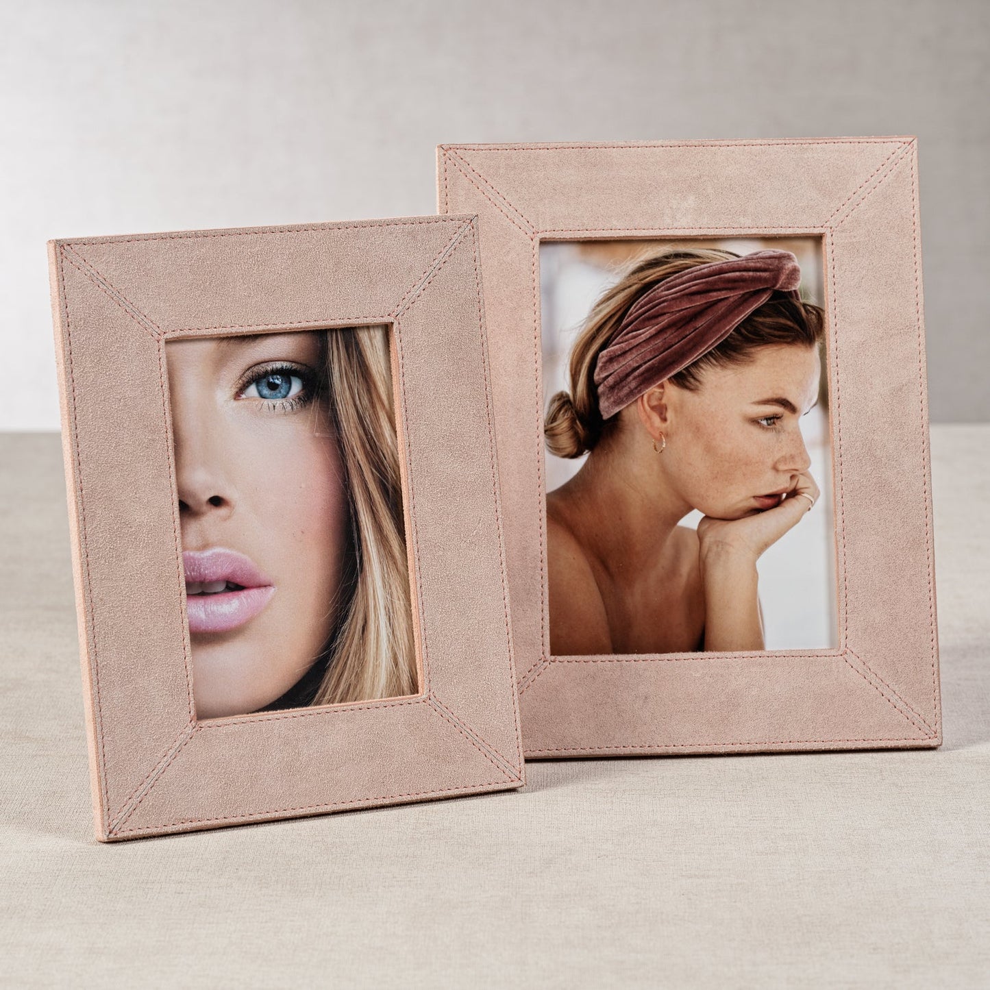 Suede Photo Frame - Amalfi Blush - Picture Frames by Carlyle Avenue