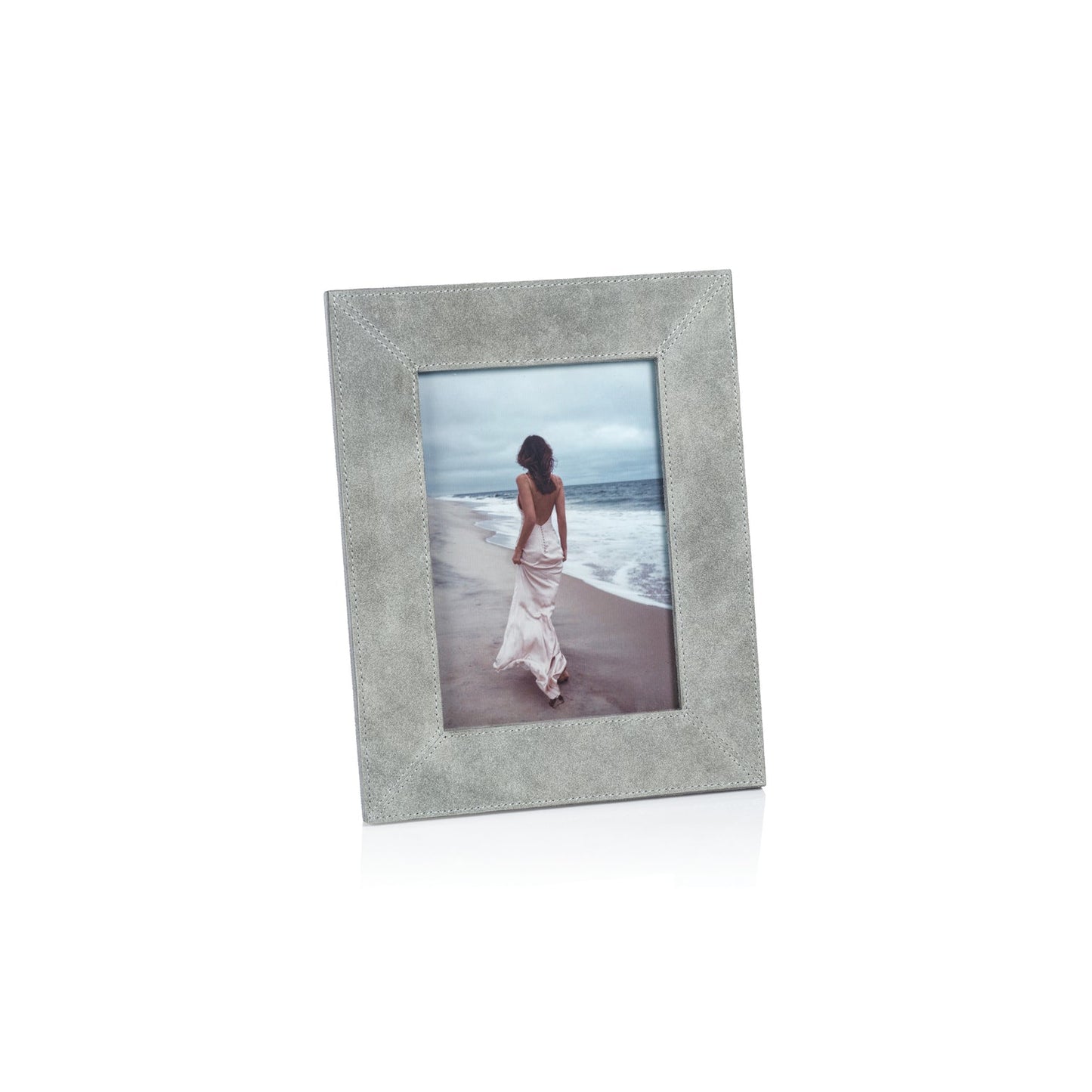 Suede Photo Frame - Shoreline Gray - Picture Frames by Carlyle Avenue