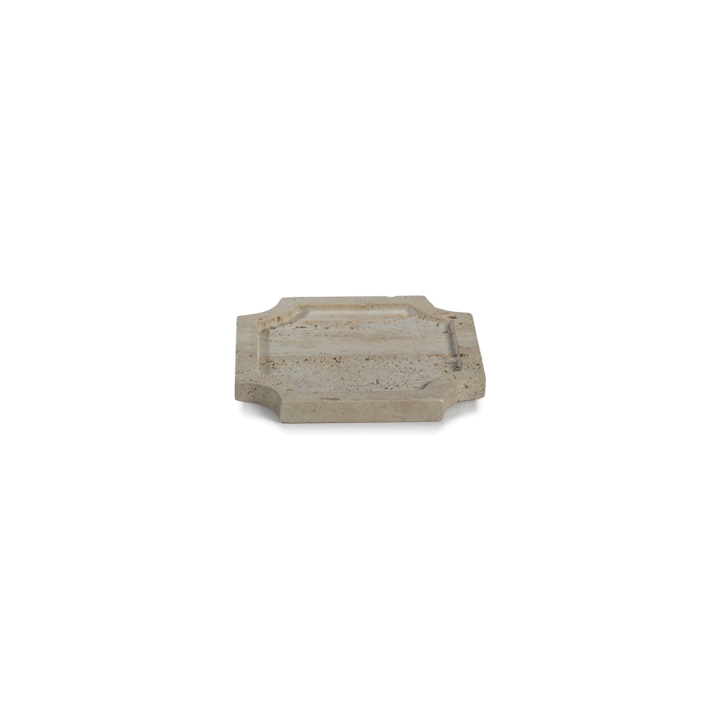 Zellige Travertine Stone Tray - Decorative Trays by Carlyle Avenue