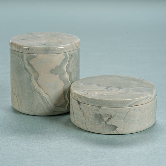 Blue Onyx Canister Jar - Jar by Carlyle Avenue