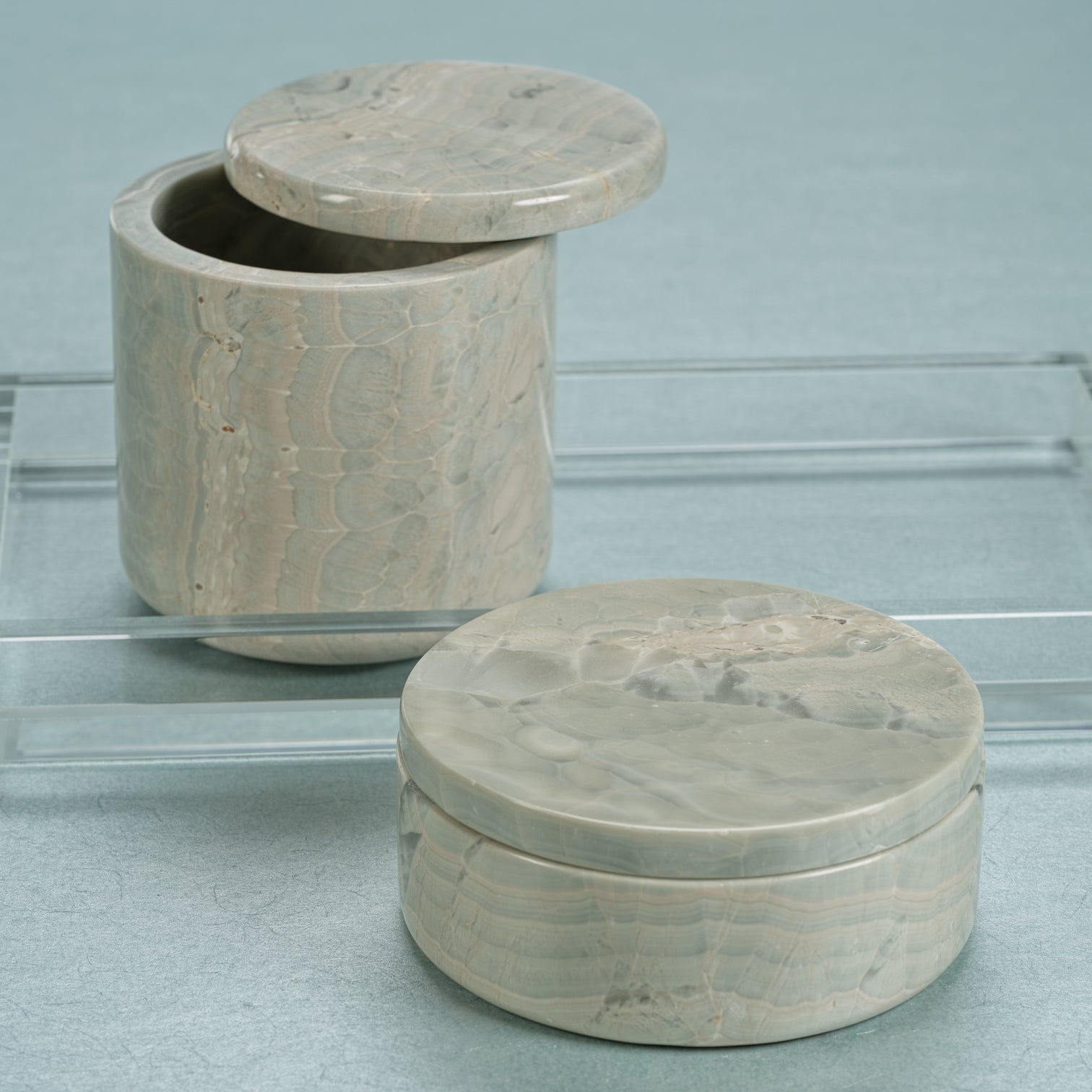 Blue Onyx Canister Jar - Jar by Carlyle Avenue