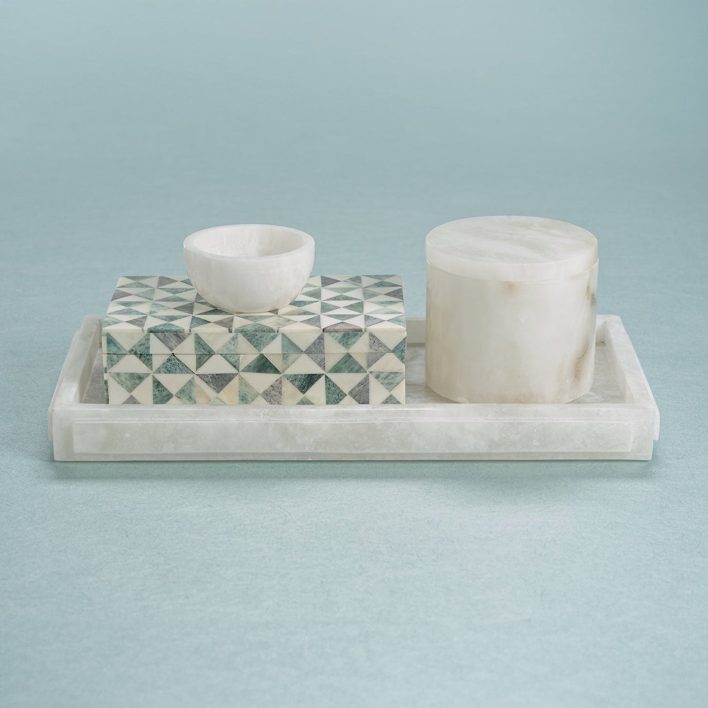 Côte d'Azur Alabaster Vanity Tray - Trays by Carlyle Avenue