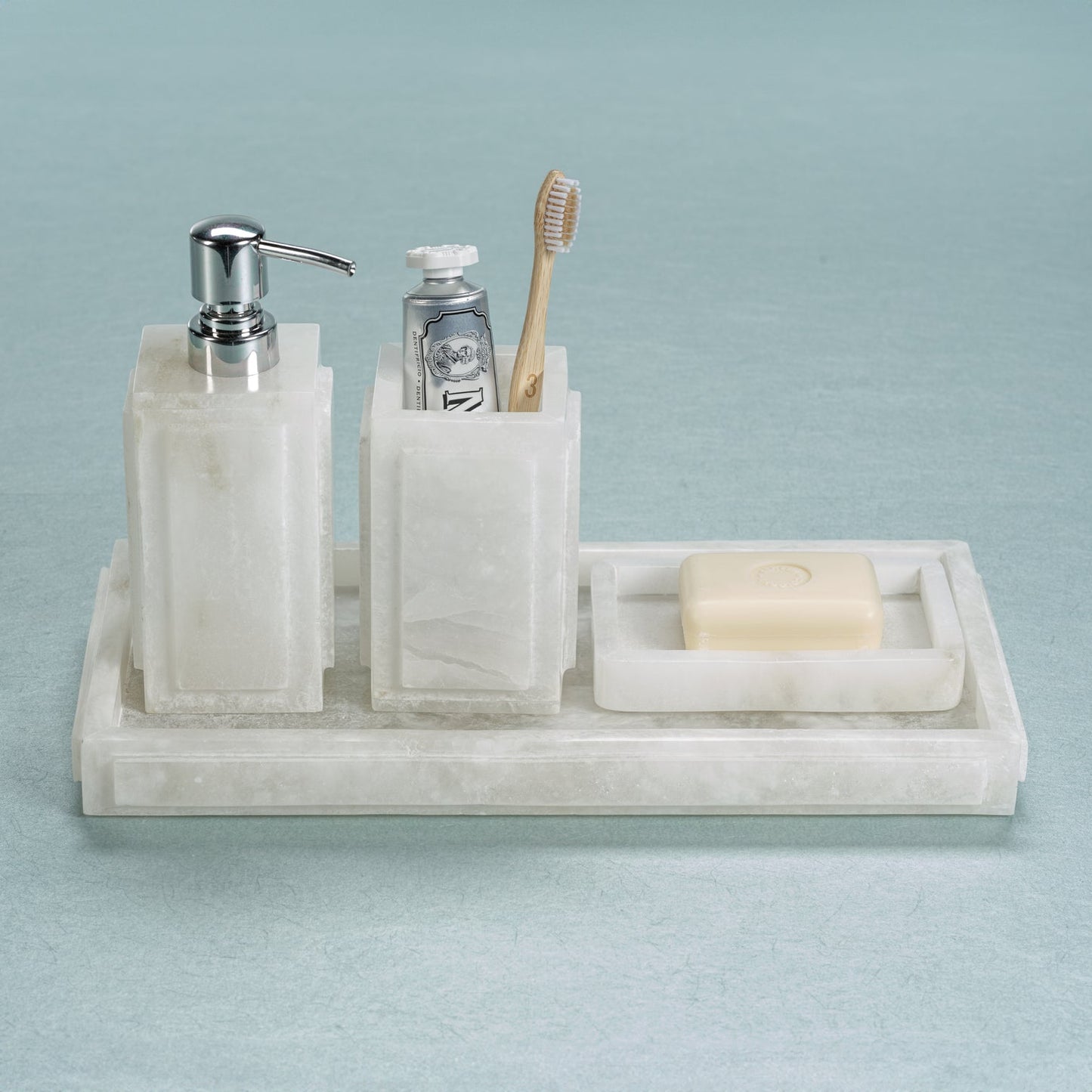 Côte d'Azur Alabaster Vanity Collection - Decorative Accessories by Carlyle Avenue