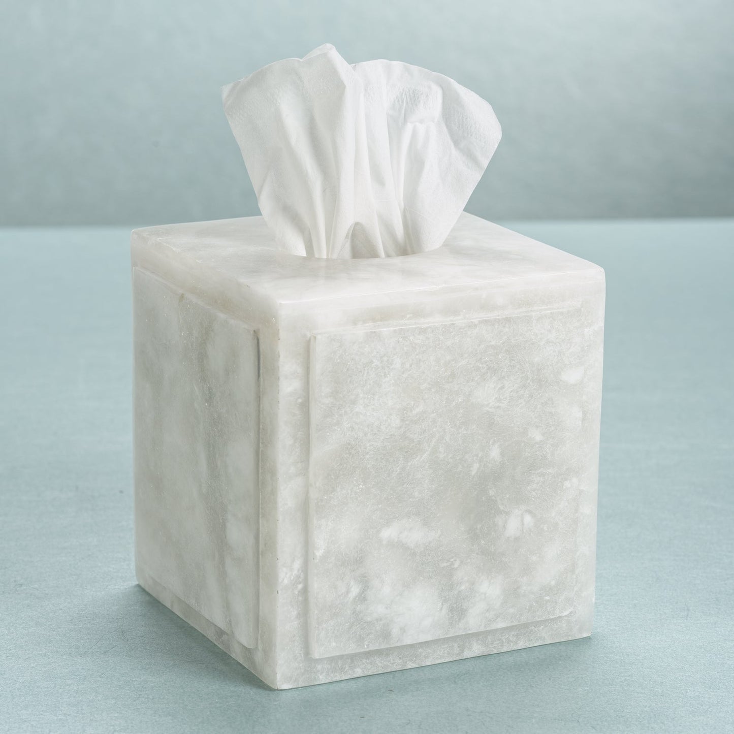Côte d'Azur Alabaster Tissue Box - Decorative Accessories by Carlyle Avenue