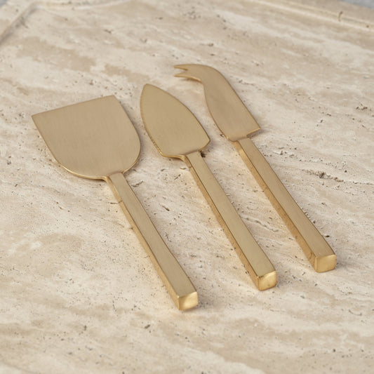 Cheese Slicer and Server Set - Gold - Cheese Knives by Carlyle Avenue