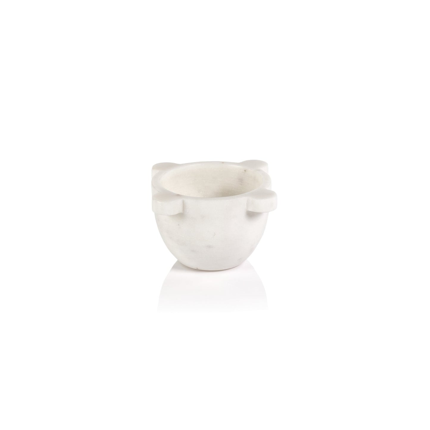 Roma Marble Mortar / Condiment Bowl - White - Bowls by Carlyle Avenue