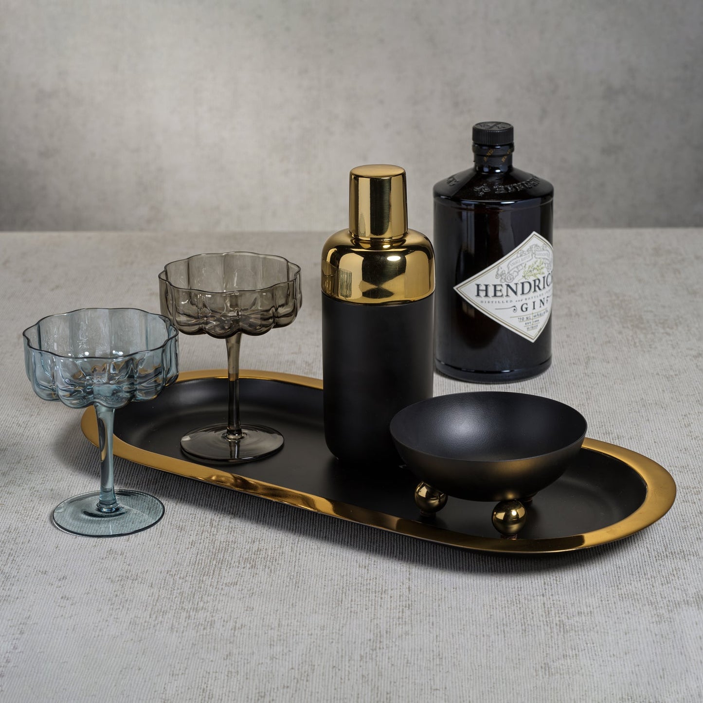 Condiment Bowl - Black with Gold Feet - Decorative Bowls by Carlyle Avenue