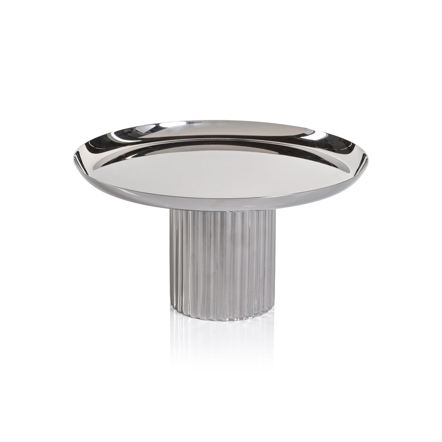 Footed Tray - Polished Nickel - Decorative Trays by Carlyle Avenue