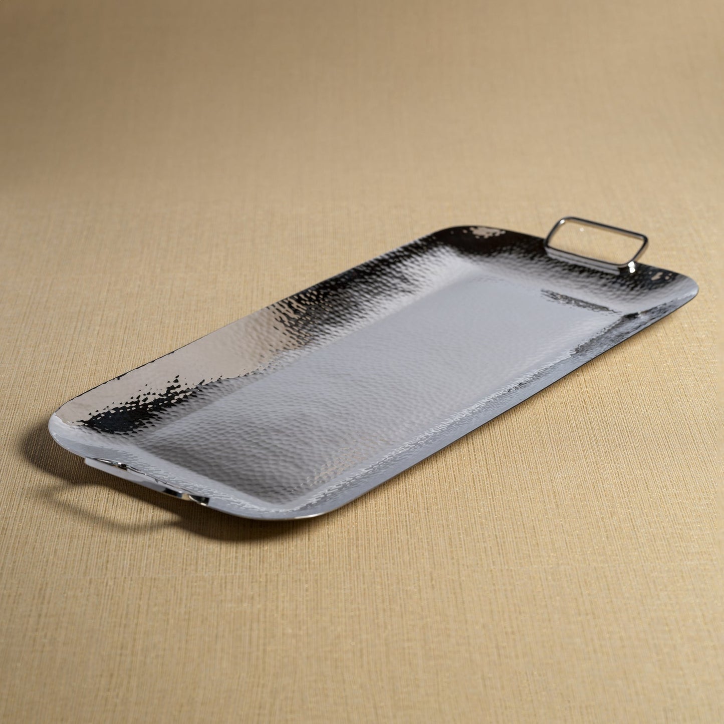 Hammered Polish Nickel Service Tray - Tray by Carlyle Avenue