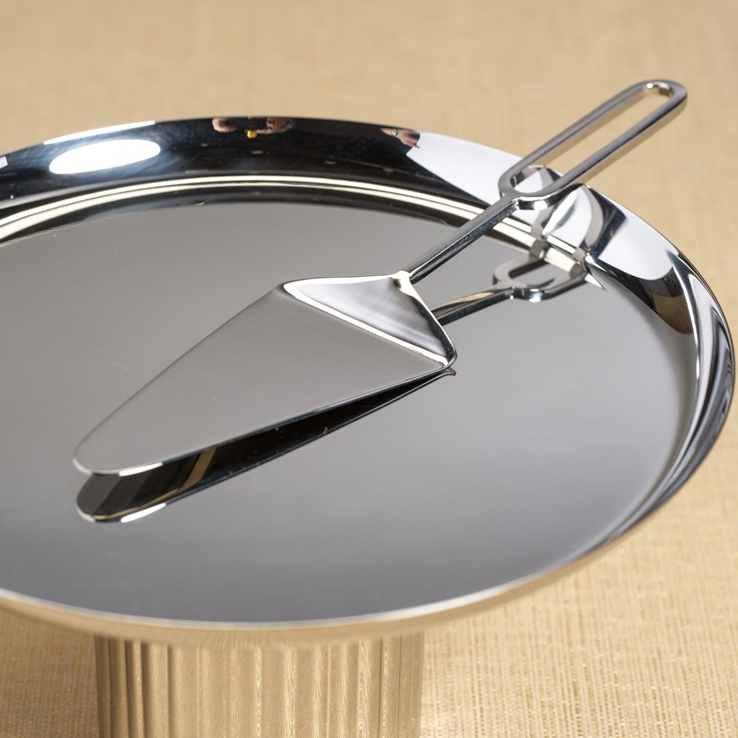 Modern Polished Nickel Pastry Server - Polished Steel - Serveware by Carlyle Avenue