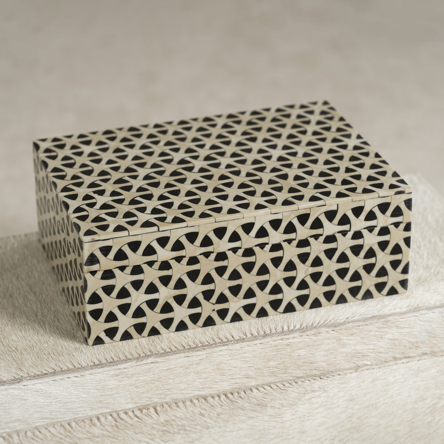 Klosters Geometric Pattern Inlaid Box - Boxes by Carlyle Avenue