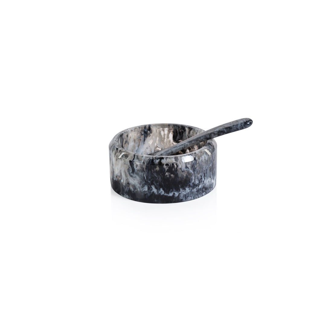 Krone Resin Condiment Bowl w/ Spoon - Serveware by Carlyle Avenue