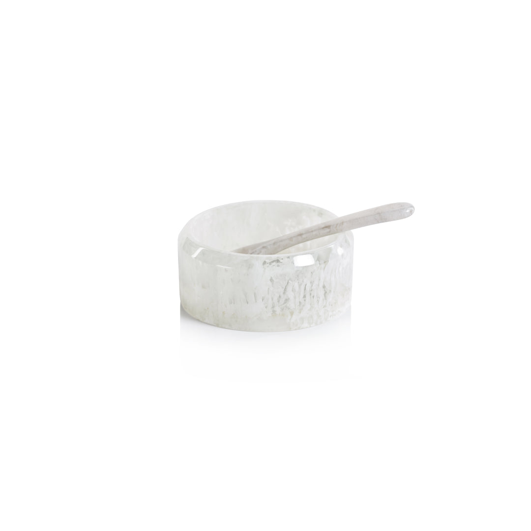 Krone Resin Condiment Bowl w/ Spoon - Serveware by Carlyle Avenue
