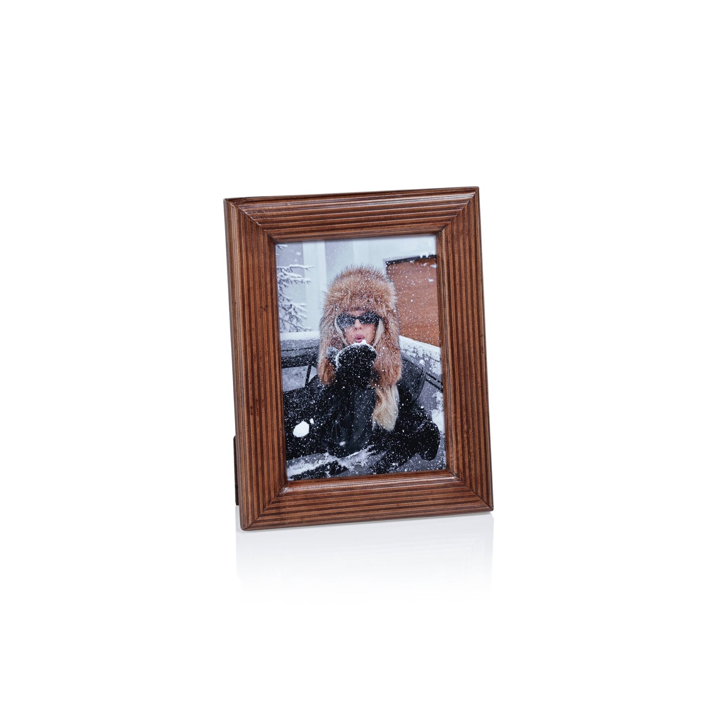 Alpenloge Leather Photo Frame - Tobacco - Picture Frames by Carlyle Avenue