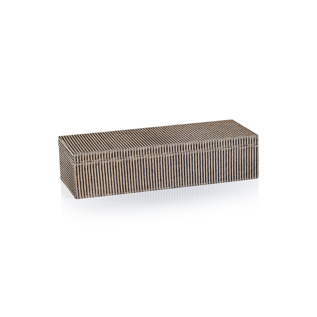 Miramonti Hair On Hide Leather Box - Decorative Accessories by Carlyle Avenue