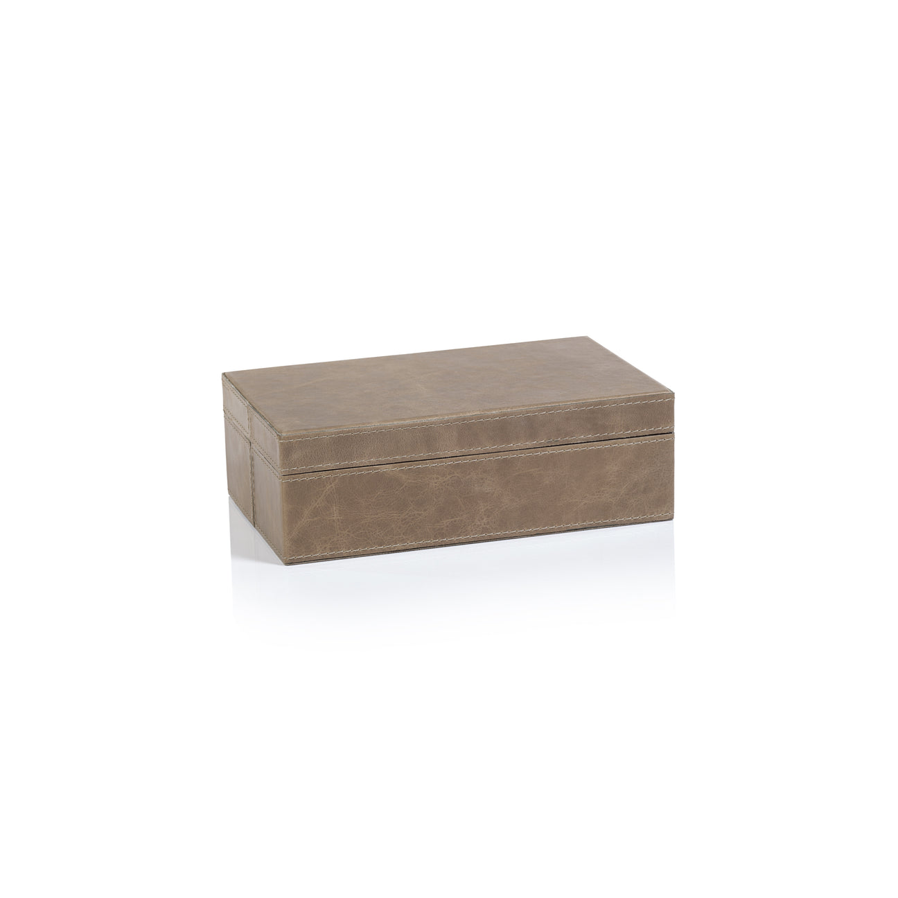Bellecôte Box - Taupe Leather - Decorative Accessories by Carlyle Avenue