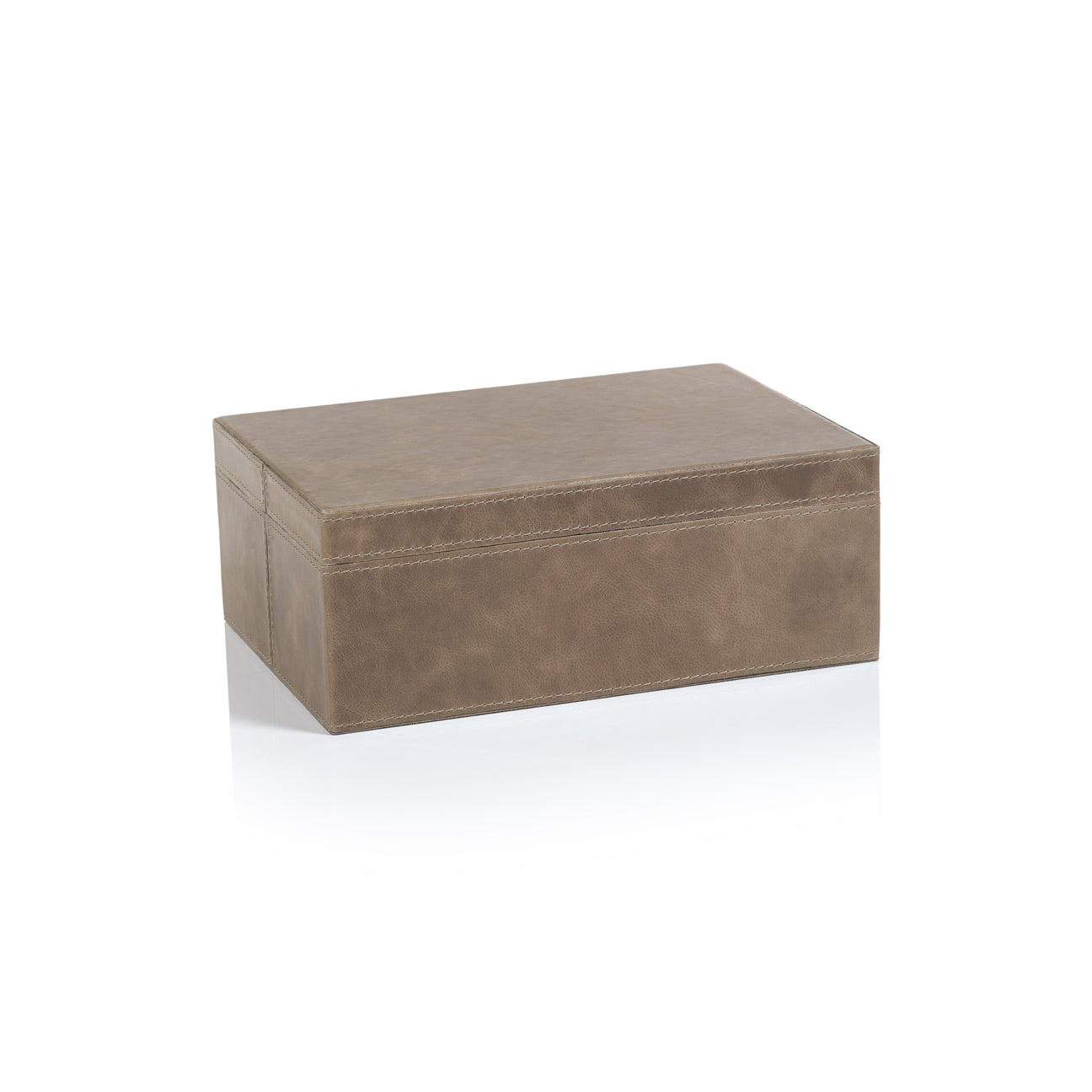 Bellecôte Box - Taupe Leather - Decorative Accessories by Carlyle Avenue