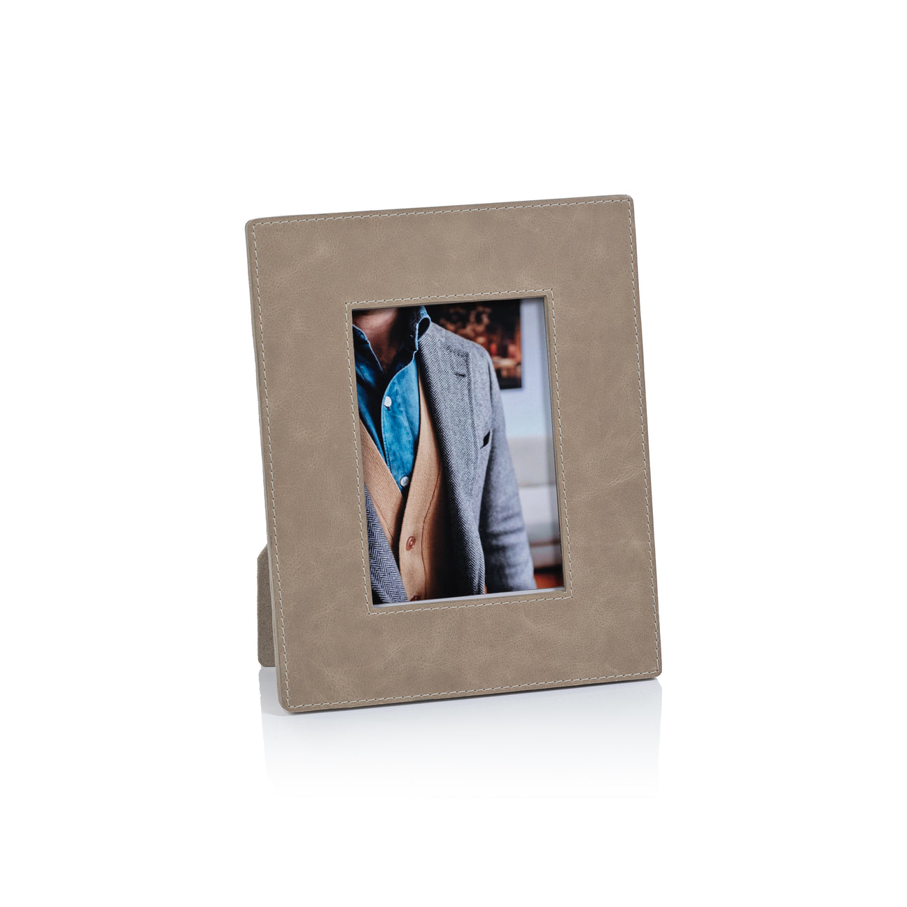 Bellecôte Photo Frame - Mink Leather - Picture Frames by Carlyle Avenue