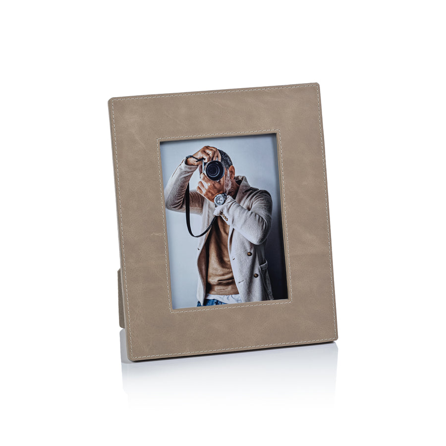 Bellecôte Photo Frame - Mink Leather - Picture Frames by Carlyle Avenue