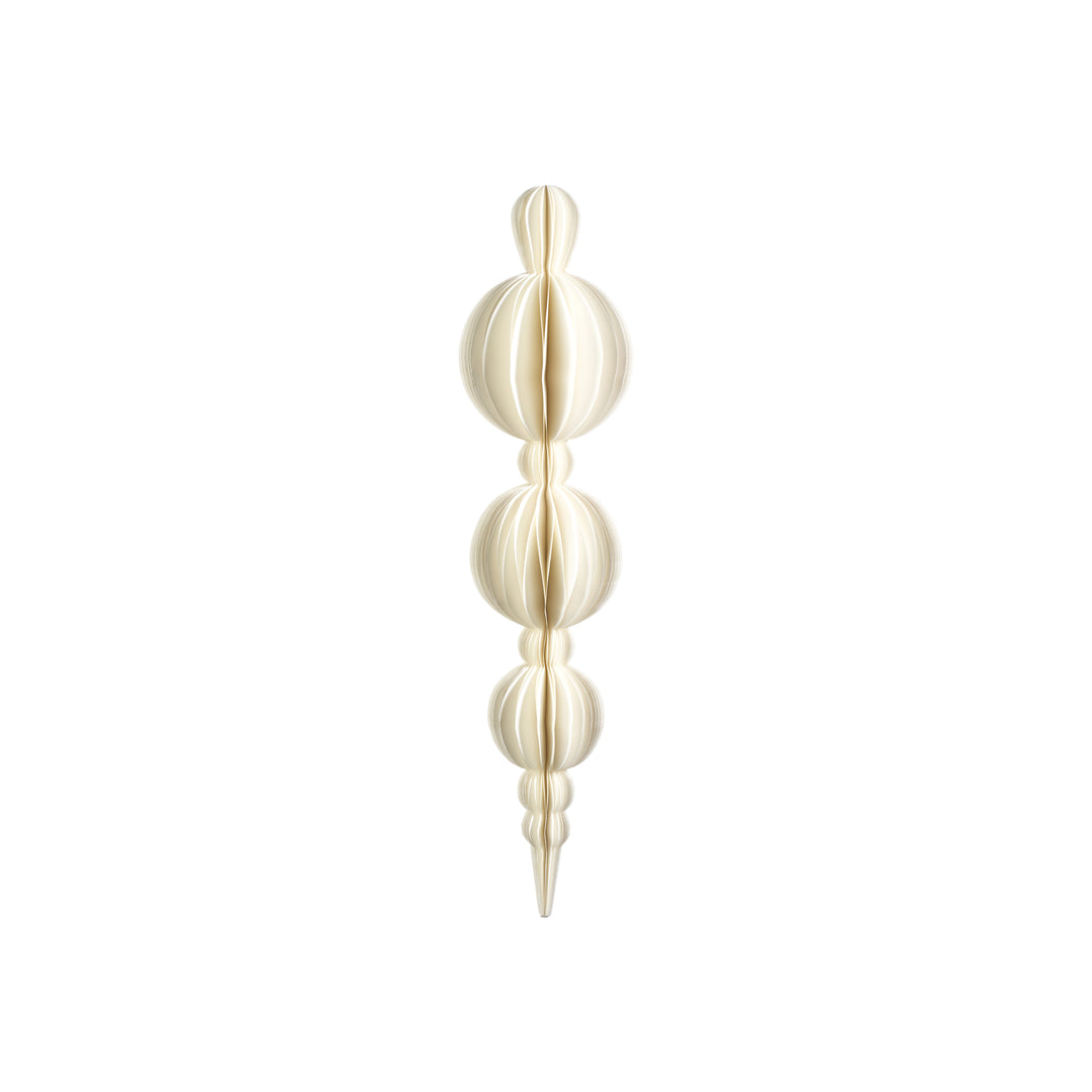 Wish Paper Triple Ball Finial Pendant - Holiday Ornaments by Carlyle Avenue