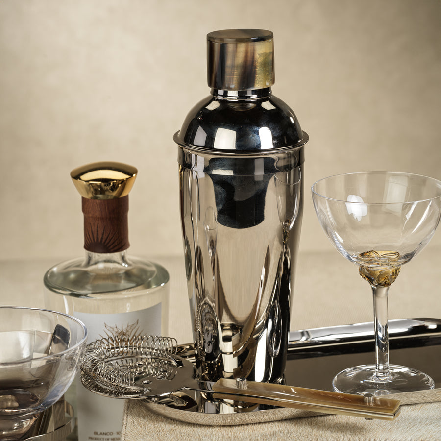 The Berkeley Cocktail Shaker w/ Horn Cap - Barware by Carlyle Avenue
