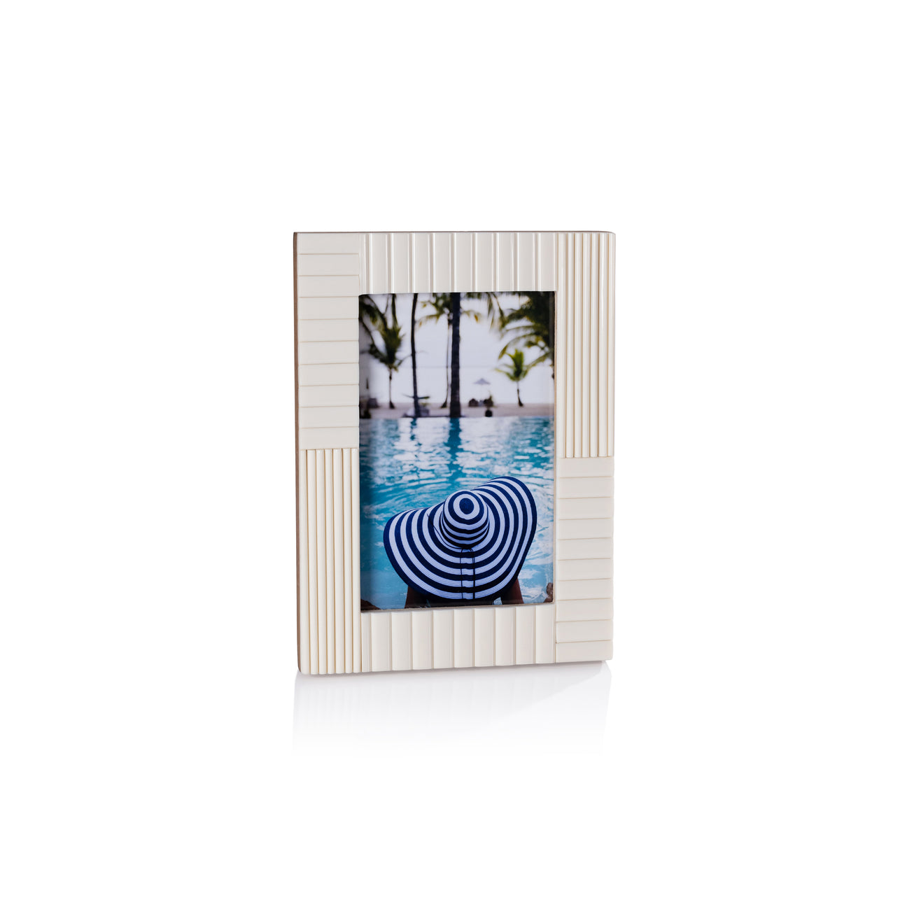 Sóller Ribbed Ivory Resin Photo Frame - Picture Frames by Carlyle Avenue