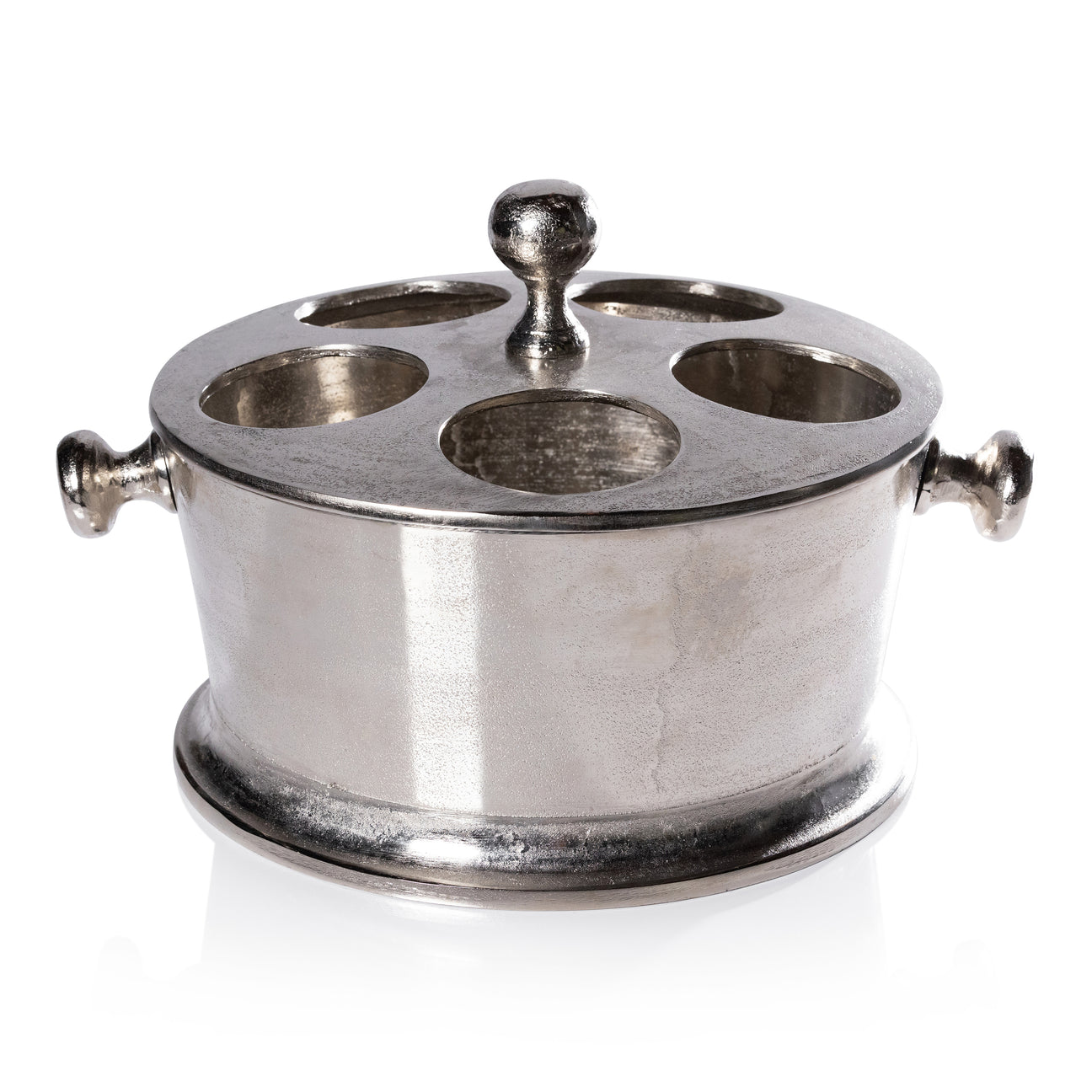 Raw Aluminum Five Bottle Wine Holder - Nickel - Barware by Carlyle Avenue