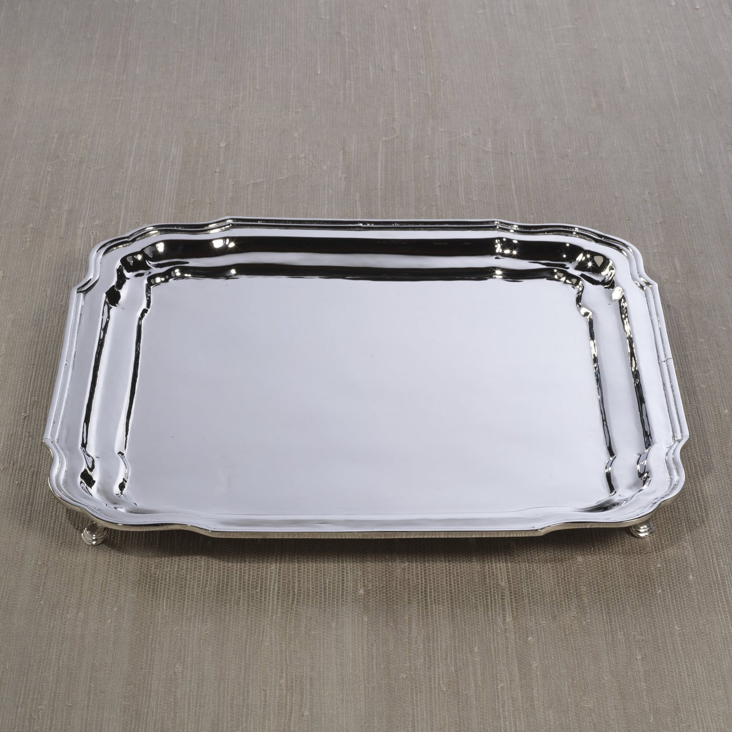 Alsace Elegant Brass Tray - Polished Nickel