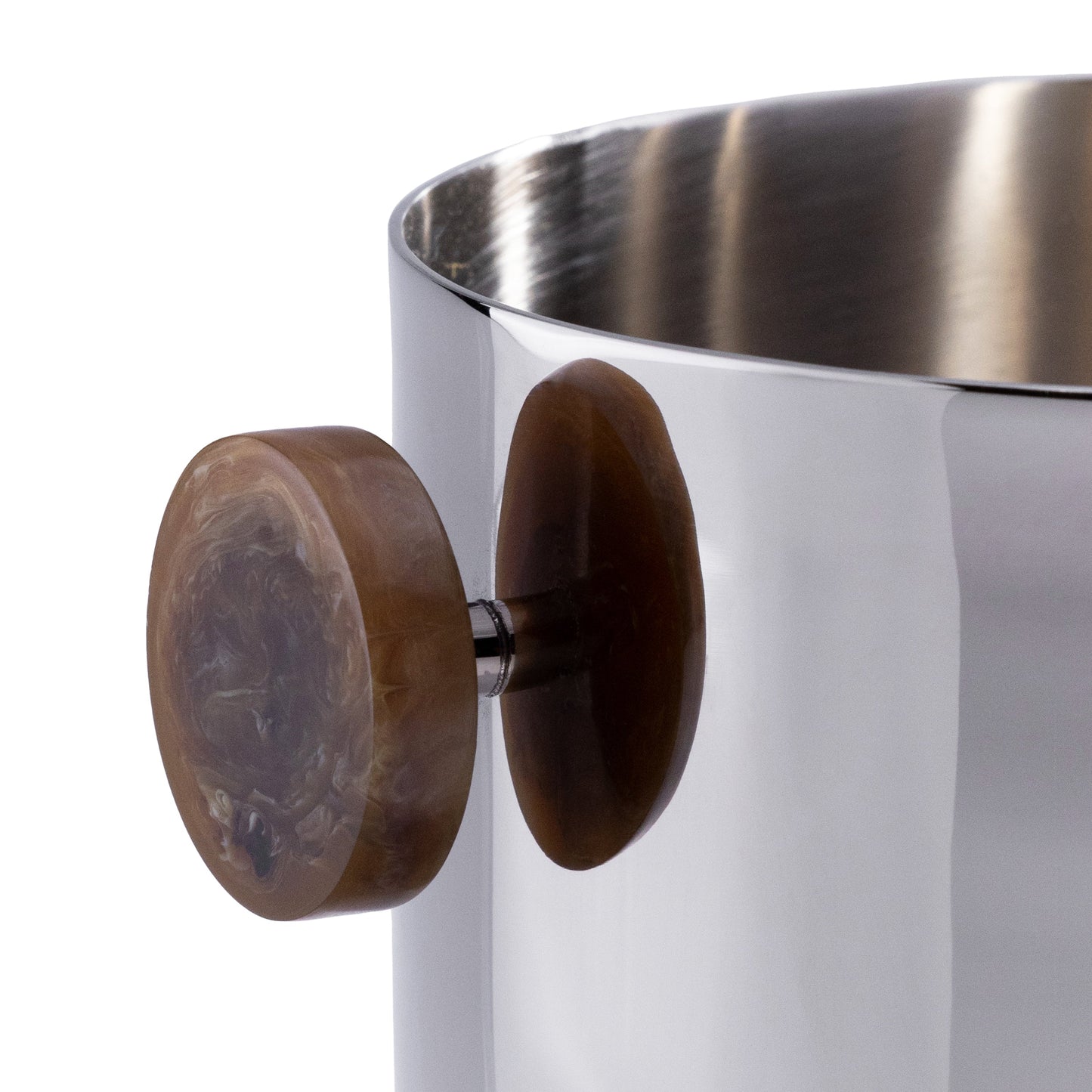 Spiga Ice Bucket - Nickel & Amber