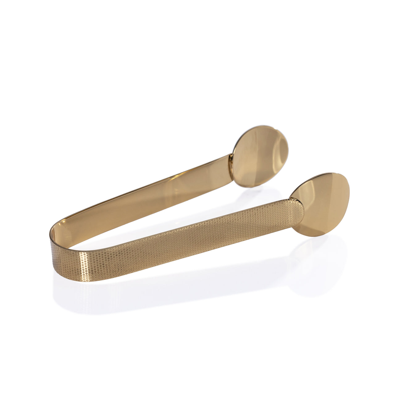 Spiga Textured Ice Tong - Gold - Barware by Carlyle Avenue